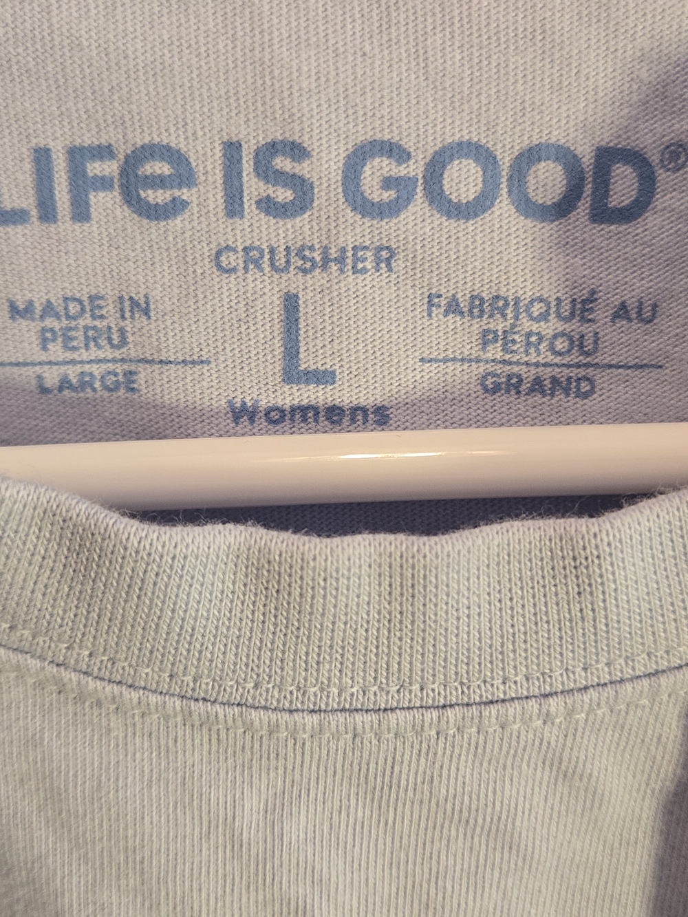Life is Good Light Blue Long Sleeve Tee with Bird Sleeve Art - Picture 6 of 8